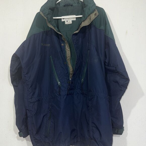 Columbia Other - Vintage Columbia Jacket Mens Large Blue Pullover Hooded Jacket